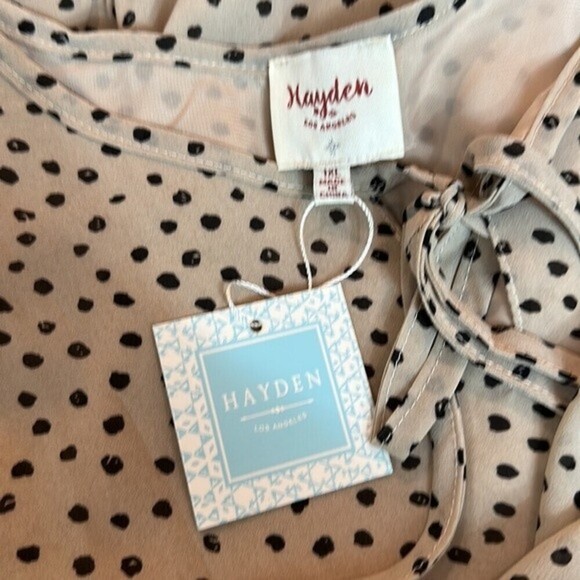Hayden Los Angeles Beige Tan Black Nude
Polka Dot Boho‎ Lined Maxi Dress Sz 1 XL - Picture 4 of 12